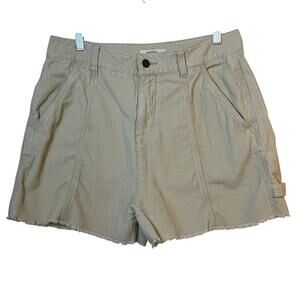 Rip Curl Corduroy Shorts Women’s Large High Rise Raw Hem Beige